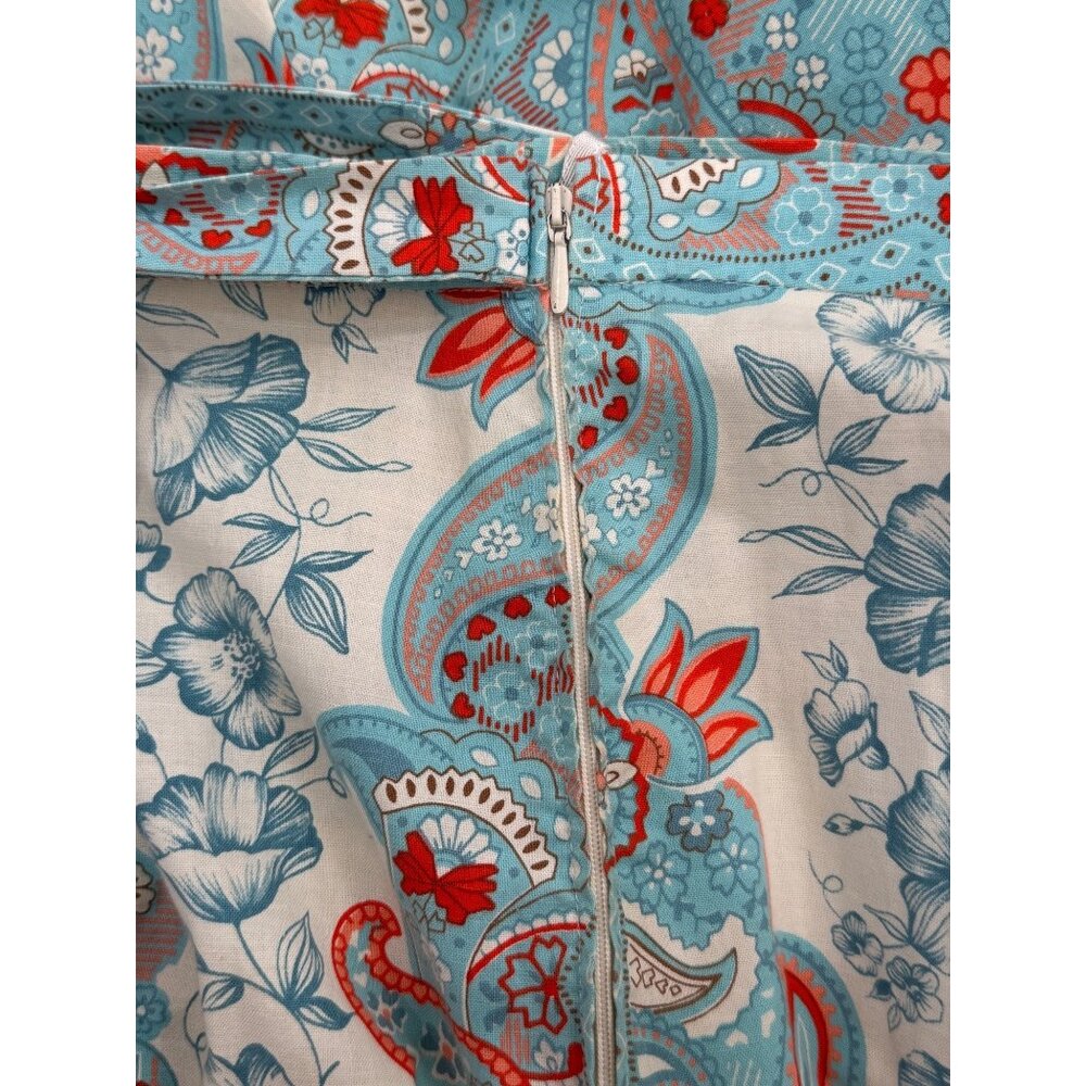 Lucie Linden Boho Maxi Skirt EU 40 / US 8 Blue Festival Floral Paisley Vintage - Picture 4 of 6